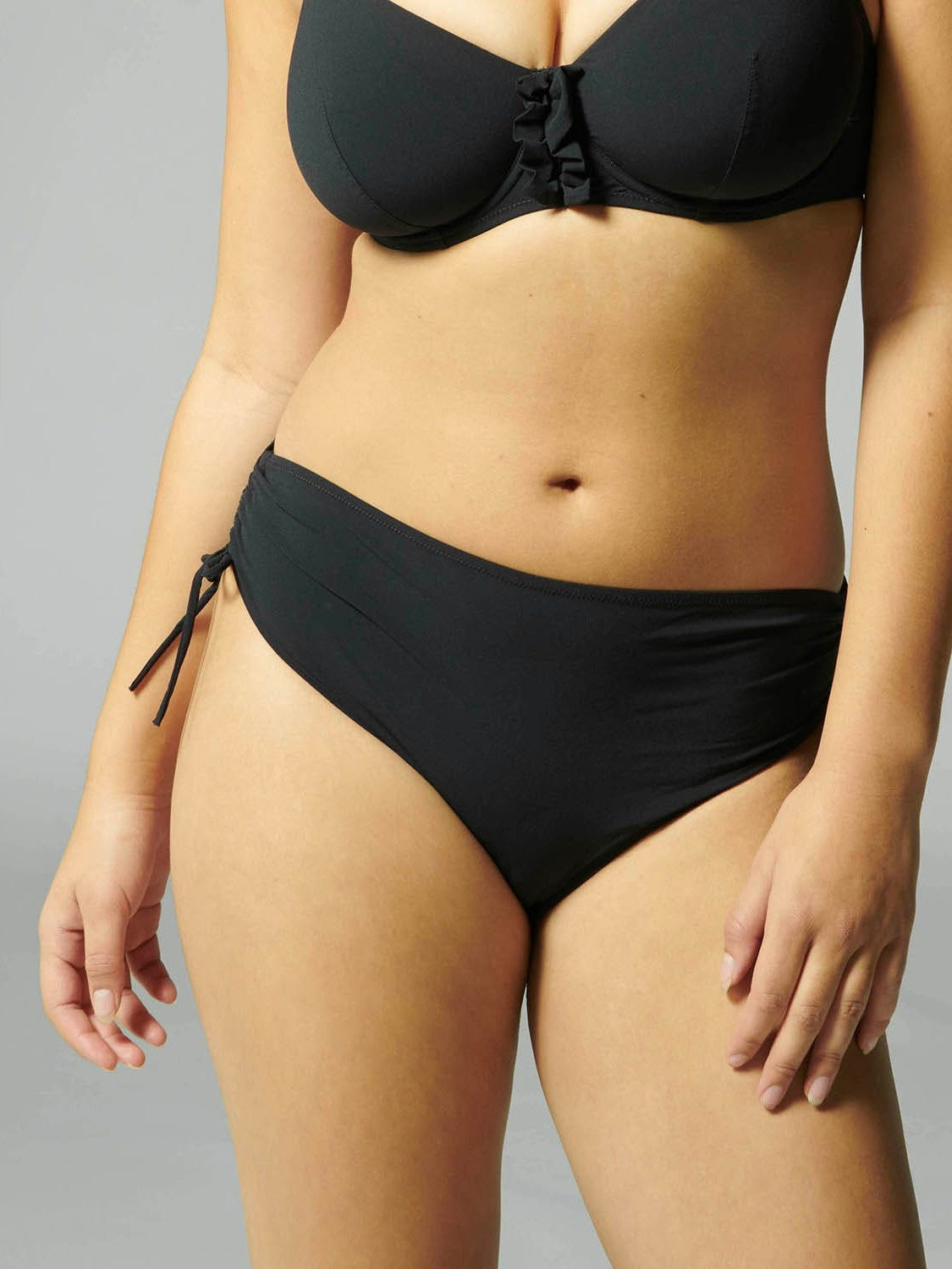 Culotte de bain taille haute - Noir