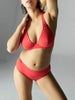 Haut de maillot de bain triangle avec armatures - Cerise