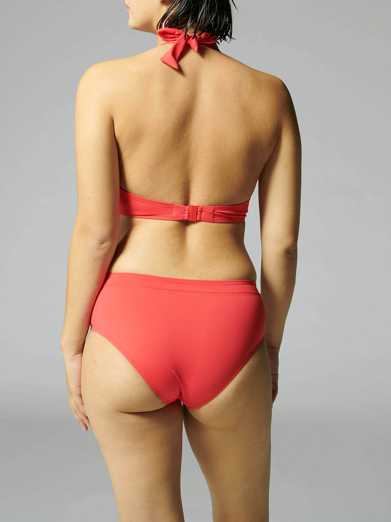 Culotte de bain taille haute - Cerise