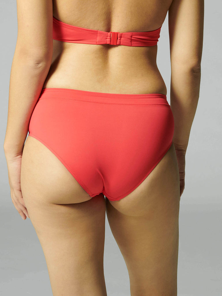 Culotte de bain taille haute - Cerise