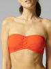 Haut de maillot de bain bandeau mousse avec armatures - Orange amalfi