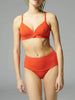 Culotte de bain taille haute - Orange amalfi