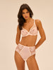 Soutien-gorge avec armature décolleté plongeant - Rose sakura