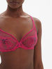 Soutien-gorge avec armature décolleté plongeant - Rose disco