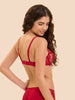 Soutien-gorge avec armature décolleté plongeant - Rouge Opéra