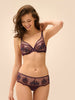 Soutien-gorge avec armatures décolleté plongeant - Figue