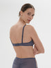 Soutien-gorge avec armature décolleté plongeant - Bleu Cendre