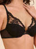 Soutien-gorge push-up décolleté plongeant - Noir