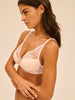 Soutien-gorge push-up décolleté plongeant - Rose sakura