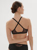 Soutien-gorge avec armature décolleté plongeant - Noir