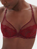 Soutien-gorge avec armature décolleté plongeant - Rouge Spinelle