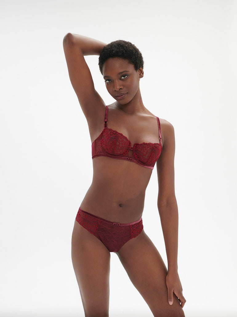 Soutien-gorge corbeille - Rouge Spinelle