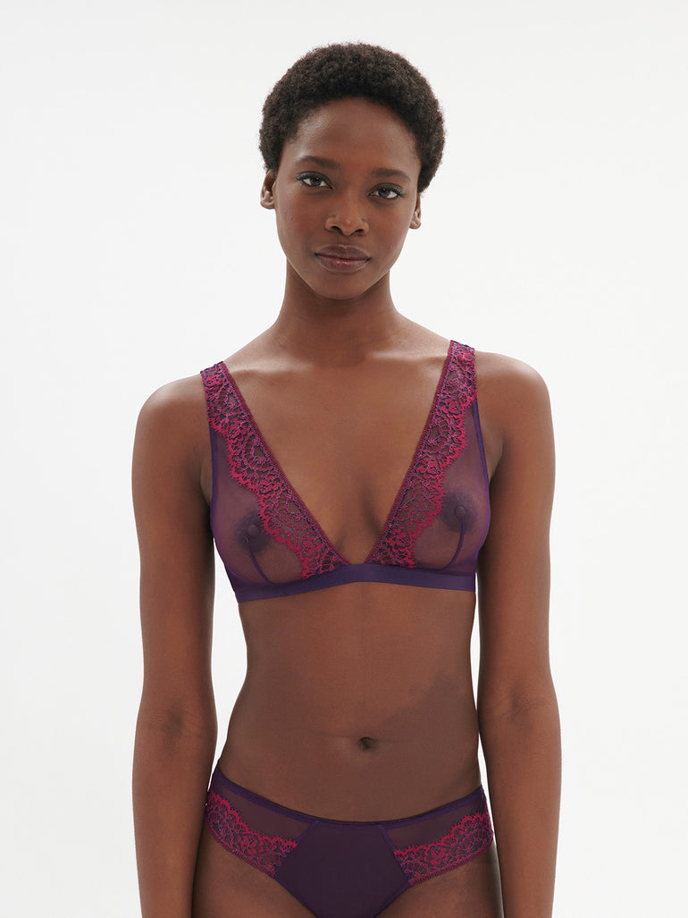 Soutien-gorge triangle sans-armatures - Violet Euphoria