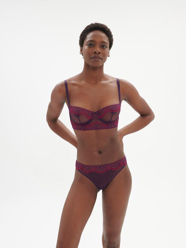 Soutien-gorge corbeille armatures Aubade Flowermania (Poison Purple Soutien-gorge corbeille armatures Aubade Flowermania (Poison Purple