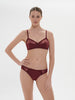 Soutien-gorge triangle sans-armatures - Rouge Obscur