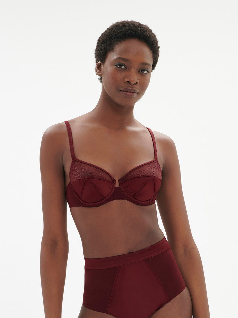 Soutien-gorge armatures - Rouge Obscur