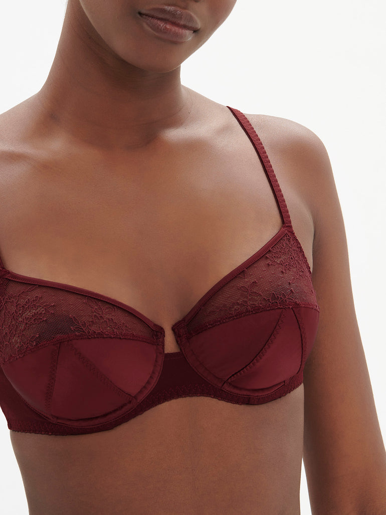 Soutien-gorge armatures - Rouge Obscur