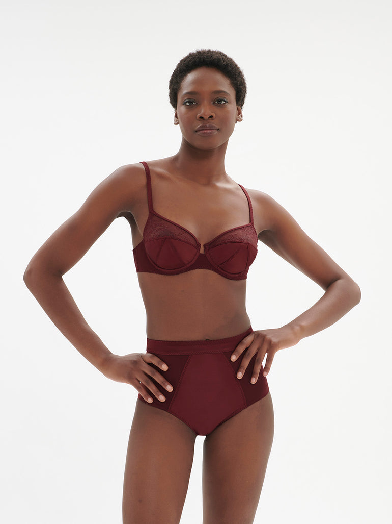 Soutien-gorge armatures - Rouge Obscur