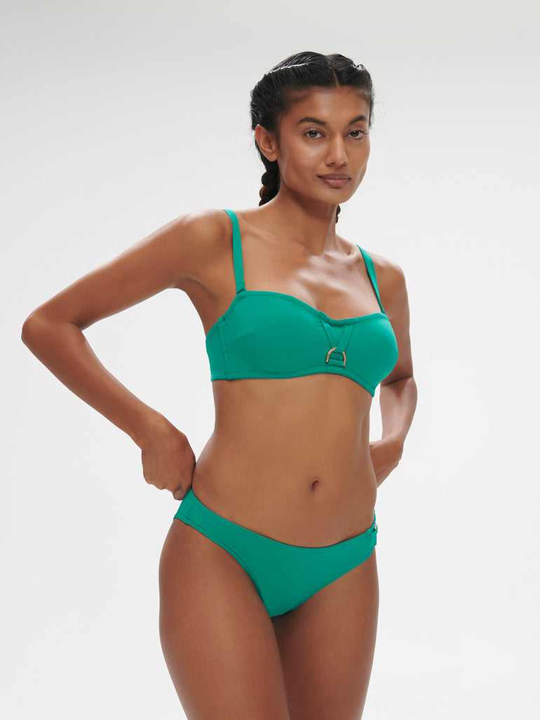 Haut de maillot de bain bandeau mousse avec armatures - Vert Waterfall