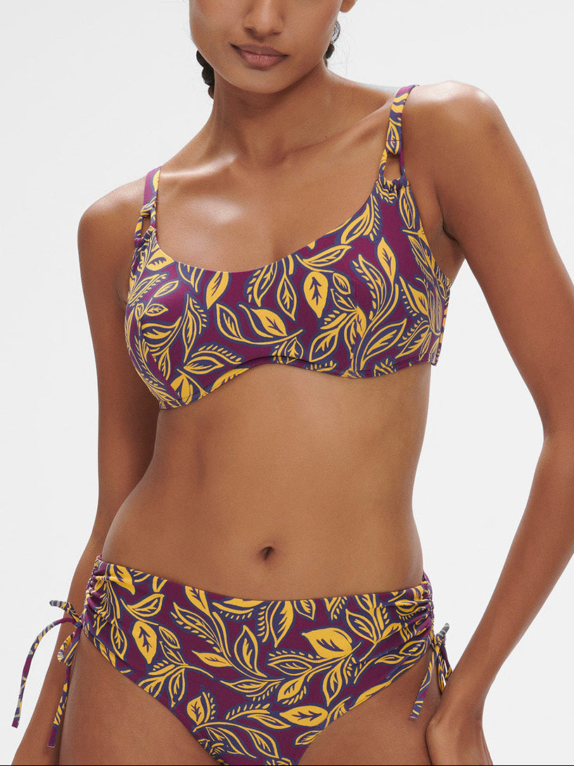 Brassière avec Armatures - Imprimé Violet Agadir