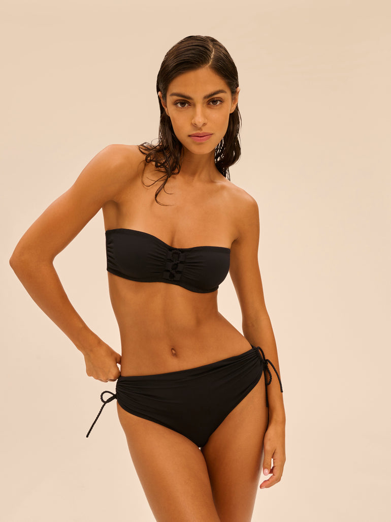 Haut de maillot de bain bandeau mousse avec armatures - Noir