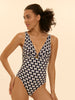 Maillot de bain 1 pièce bonnet mousse sans armature - Imprimé sailling