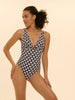 Maillot de bain 1 pièce bonnet mousse sans armature - Imprimé sailling