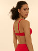 Haut de maillot de bain bandeau mousse avec armatures - Ecarlate