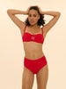 Haut de maillot de bain bandeau mousse avec armatures - Ecarlate