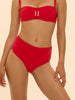 Culotte de bain taille haute - Ecarlate