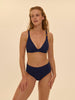 Culotte de bain taille haute - Marine