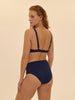 Culotte de bain taille haute - Marine