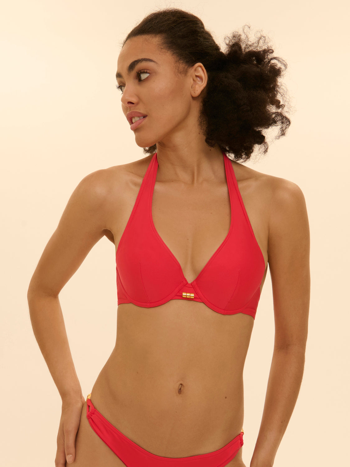 Haut de maillot de bain triangle avec armatures cachées - Flamingo