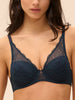 Soutien-gorge décolleté carré en spacer 3D - Saphir