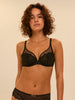 Soutien-gorge avec armature décolleté plongeant - Noir