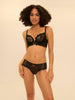 Soutien-gorge plongeant demi-mousse - Noir