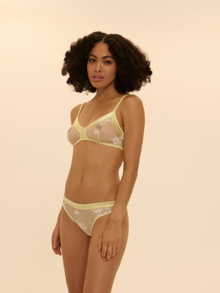 Soutien-gorge triangle sans-armatures - Jaune Limonade