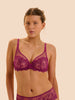 Soutien-gorge avec armature décolleté plongeant - Rose Désir