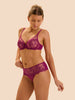 Soutien-gorge avec armature décolleté plongeant - Rose Désir