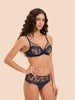 Soutien-gorge avec armature décolleté plongeant - Minuit