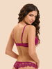 Soutien-gorge push-up décolleté plongeant - Rose Désir