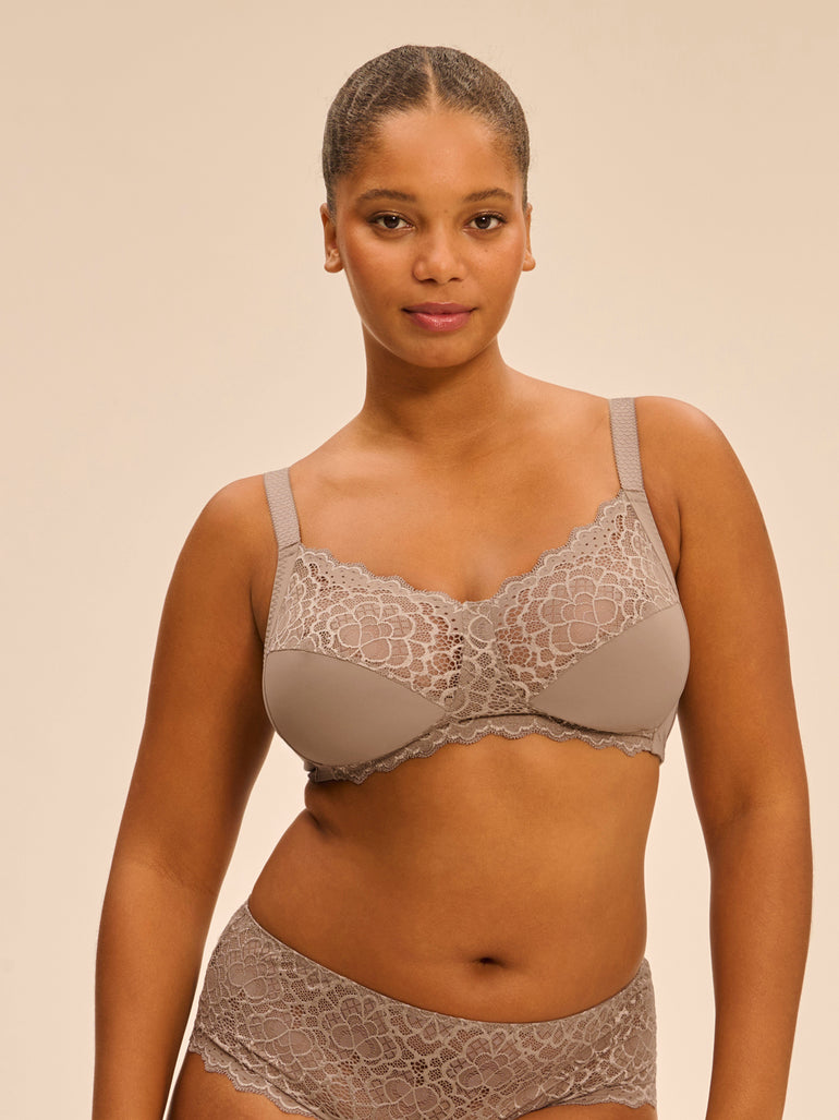 Soutien-gorge sans-armatures structuré - Grège