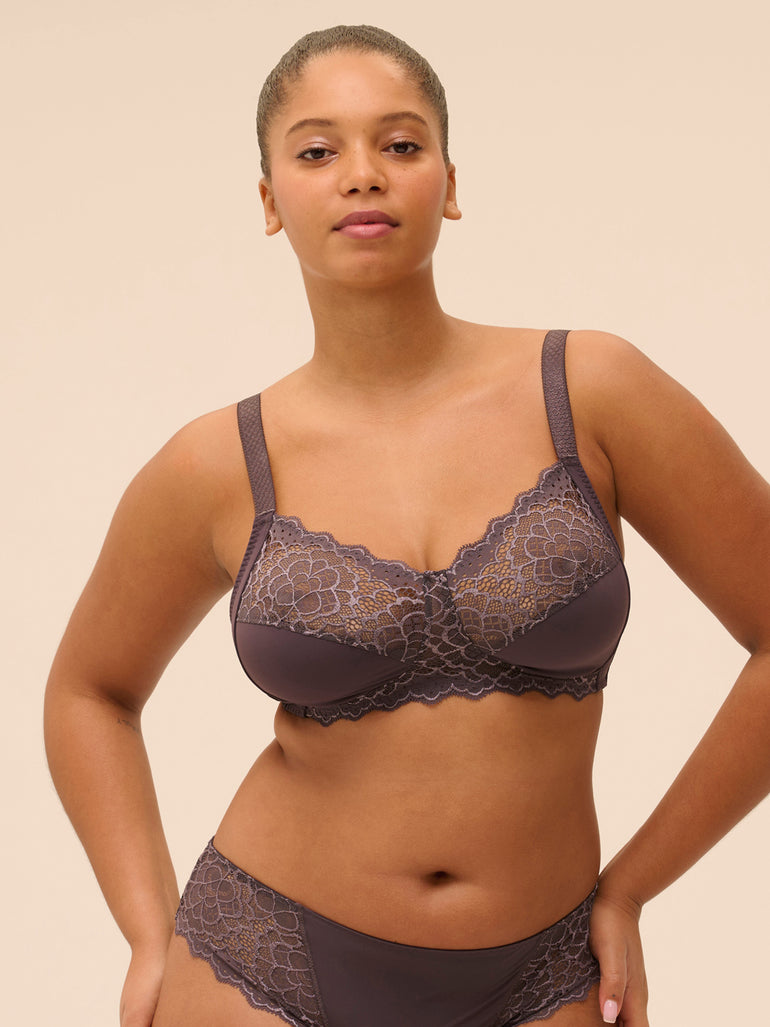 Soutien-gorge sans armatures structuré - Gris Graphite
