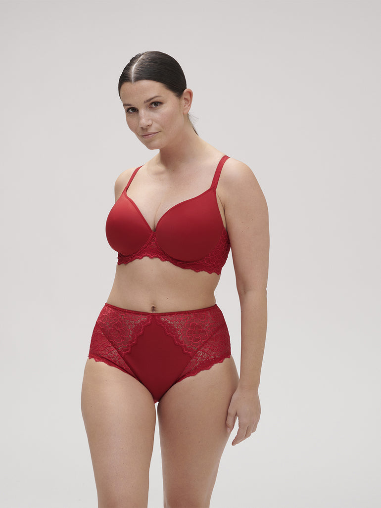 Soutien-gorge spacer décolleté plongeant - Rouge Tango