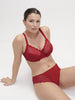 Soutien-gorge avec armatures emboitant - Rouge Tango