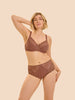 Culotte taille haute - Brun coco