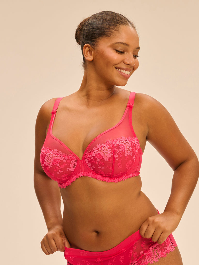 Soutien-gorge avec armature décolleté plongeant - Rose Fabuleux