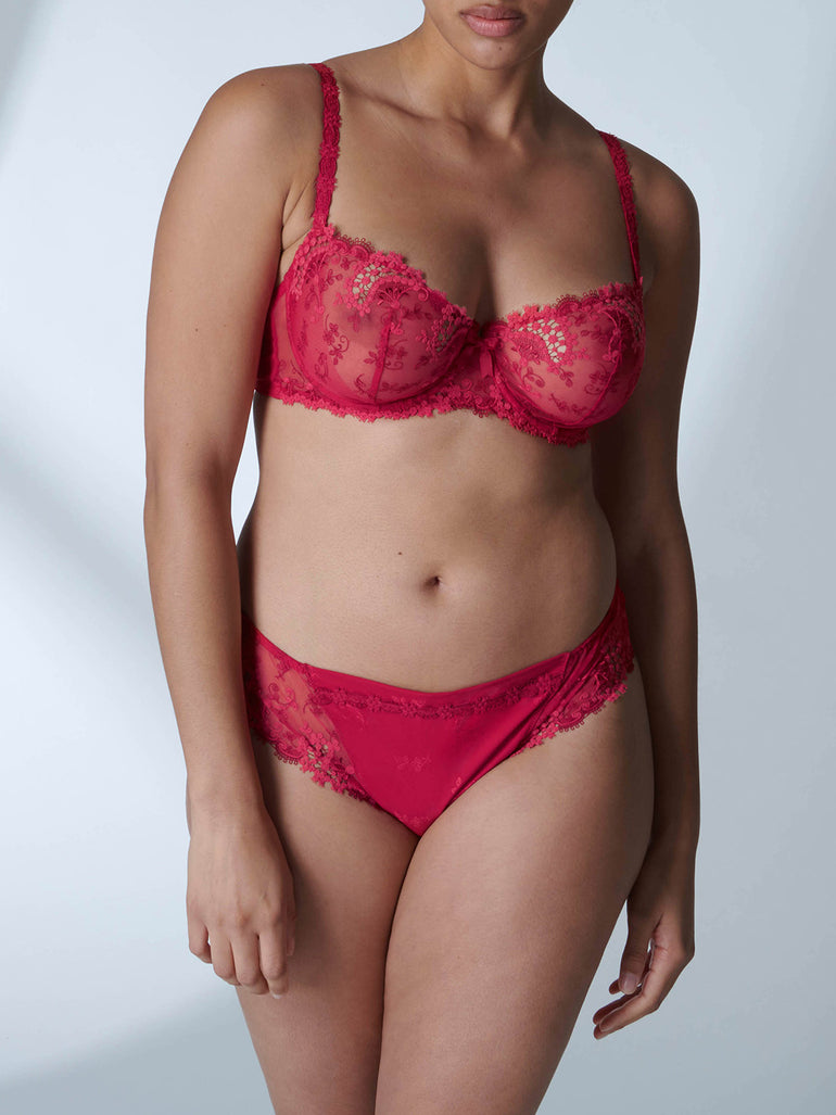 Soutien-gorge corbeille - Rubis/rose