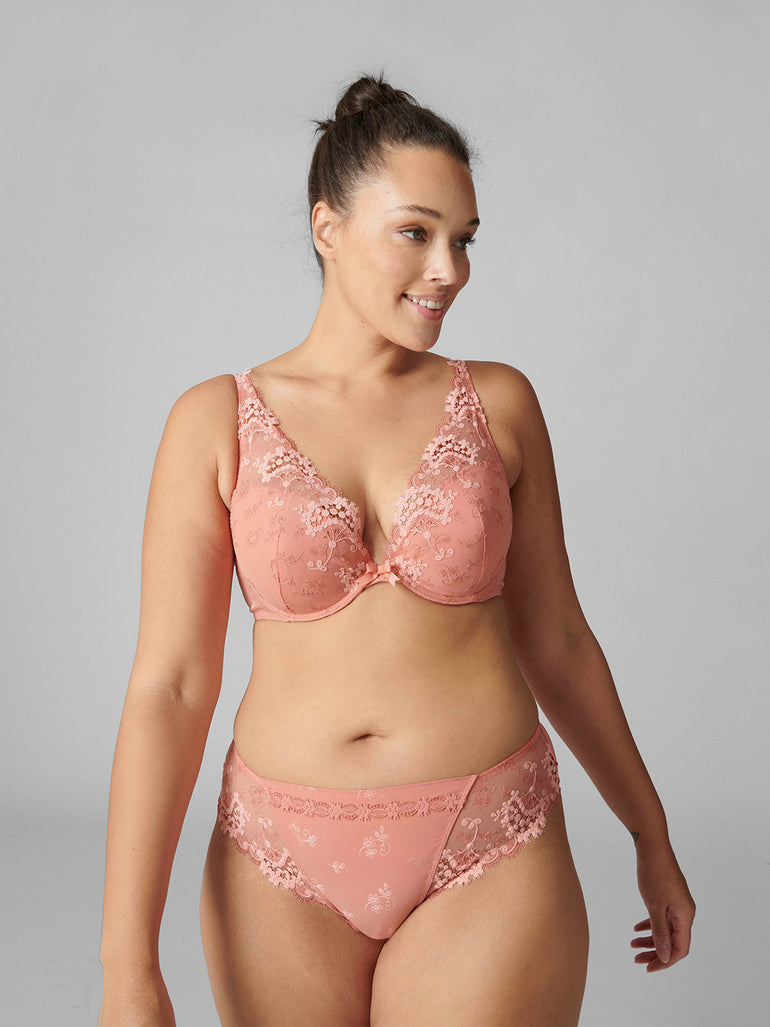 Soutien-gorge push-up décolleté plongeant - Rose Ginger