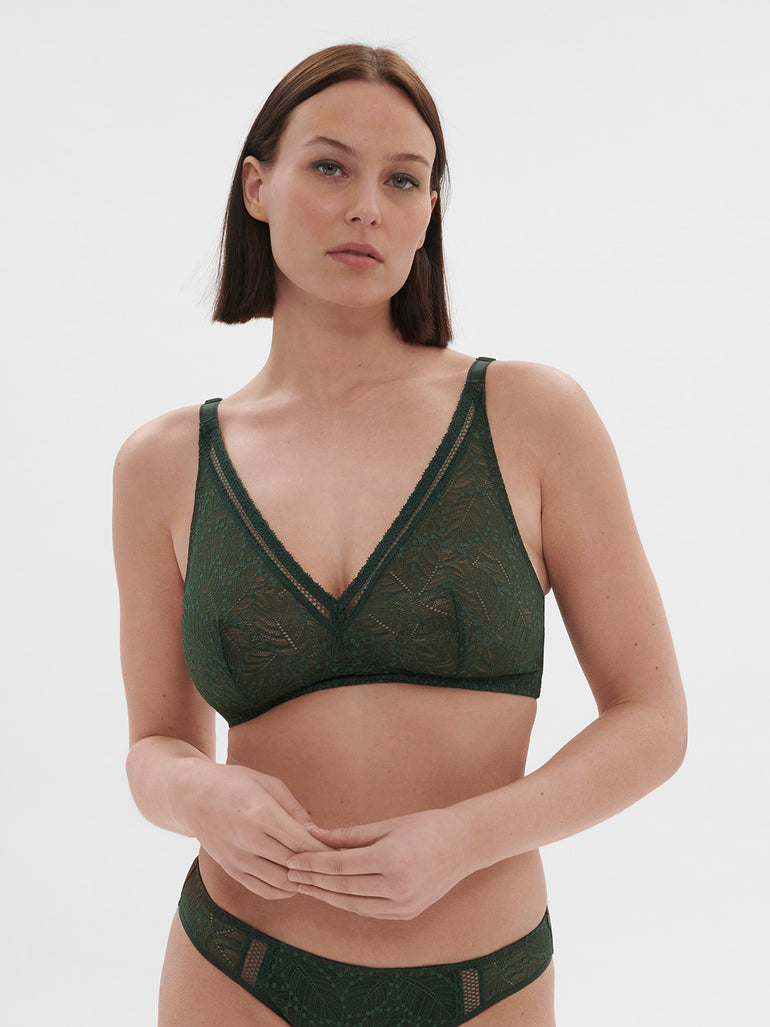 Soutien-gorge sans-armatures structuré - Vert Icône